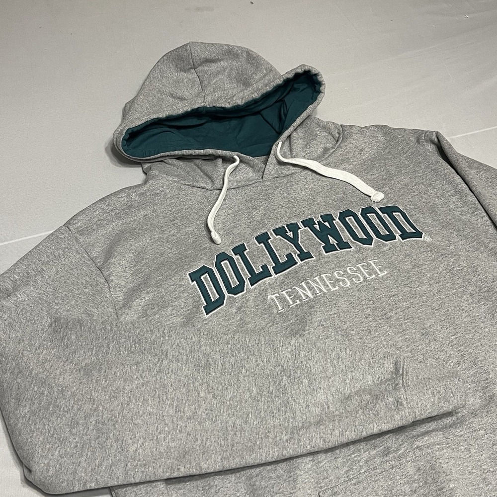 Dollywood Tennessee Hoodie Adult XL Gray Embroidered Pullover Sweatshirt